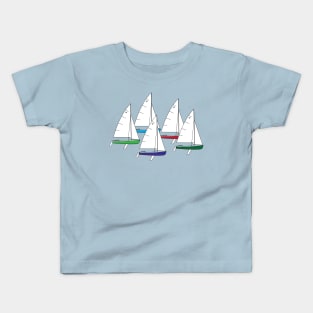 Flying Scot Sailboats Racing Kids T-Shirt